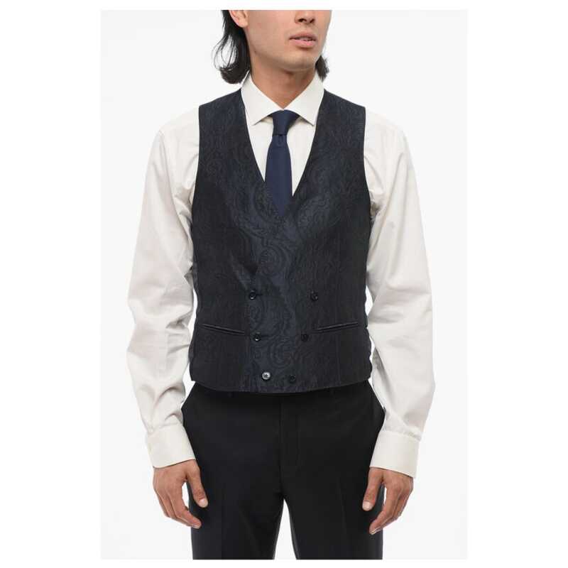 Corneliani Double Brested Vest with Damasked Motif, theFeinheit