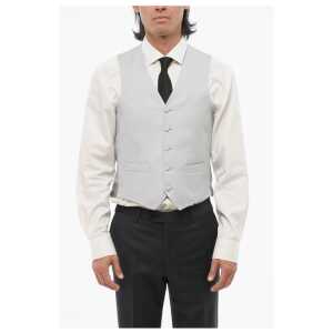 Corneliani 5 Buttons Wool Vest With Jetted Pockets