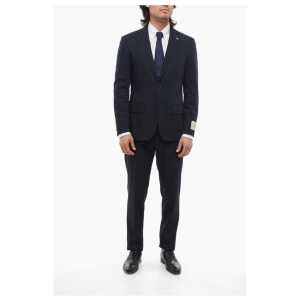 Corneliani CC COLLECTION Stretch Wool REFINED Suit with Notch Lapel