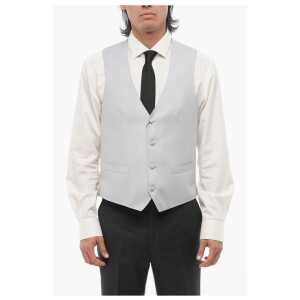 Corneliani 4 Buttons Wool Vest With Jet Pockets