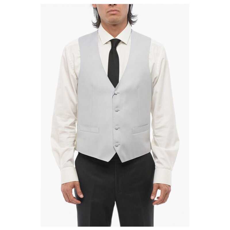 Corneliani 4 Buttons Wool Vest With Jet Pockets, theFeinheit