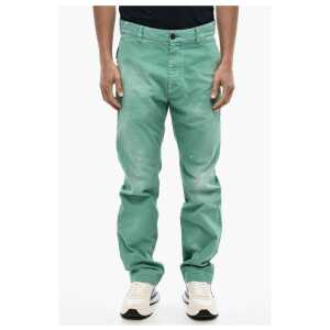 Dsquared² Vintage Effect Chino Pants with Patch Pockets