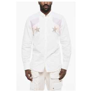 Dsquared² Button down Cotton Shirt with Rhinestone Stars