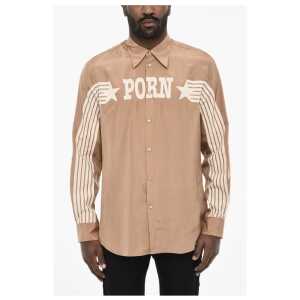 Dsquared² Satin Shirt with Contrast Print