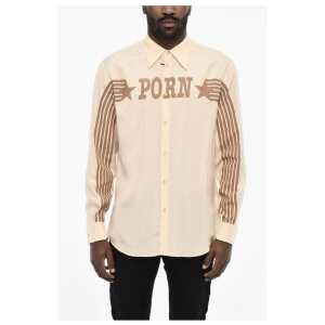 Dsquared² Satin Shirt with Contrast Print