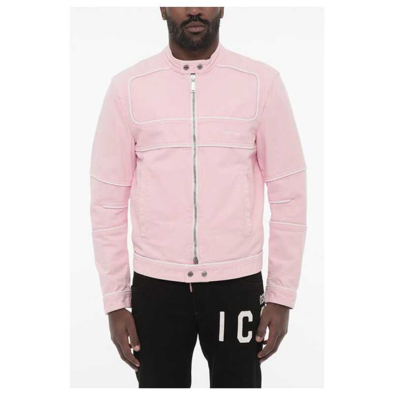 Dsquared² Cotton Jacket wih Zip Closure and Logo Buttons, theFeinheit