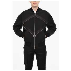 Dsquared² Linen Blend Bomber With Zip Detail