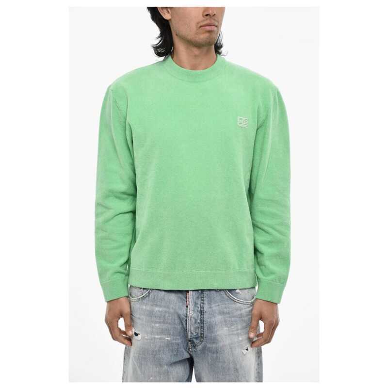 Dsquared² Terry Cotton Crew-neck Sweater with Monogram, theFeinheit