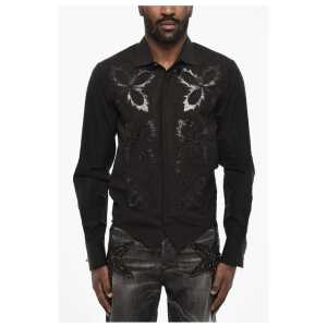 Dsquared² Cotton Poplin Casual Shirt with Embroidery