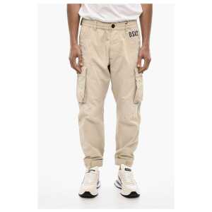 Dsquared² Cotton Cargo Pants with Denim Monogram