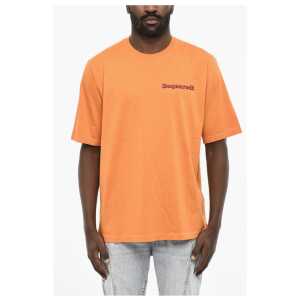 Dsquared² Cotton Crew-neck T-shirt with Logo Print