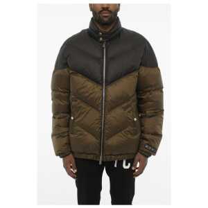 Dsquared² Two-Tone Quilted Jacket with Logo Buttons