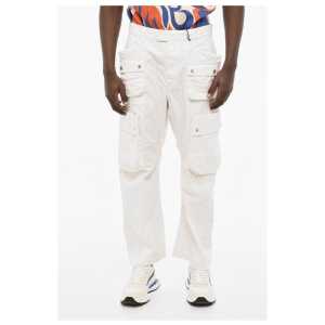 Dsquared² Regular Waist Cargo Pants with Logoed Buttons