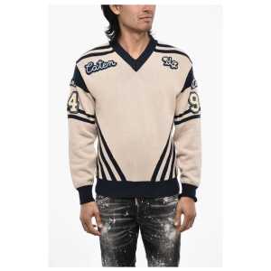 Dsquared² V-Neck Sweater with Contrasting Trims