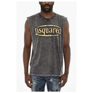 Dsquared² Vintage Effect Tank Top with Studs