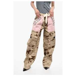 Dsquared² Camo Cargo Pants With Rhinestones Detail