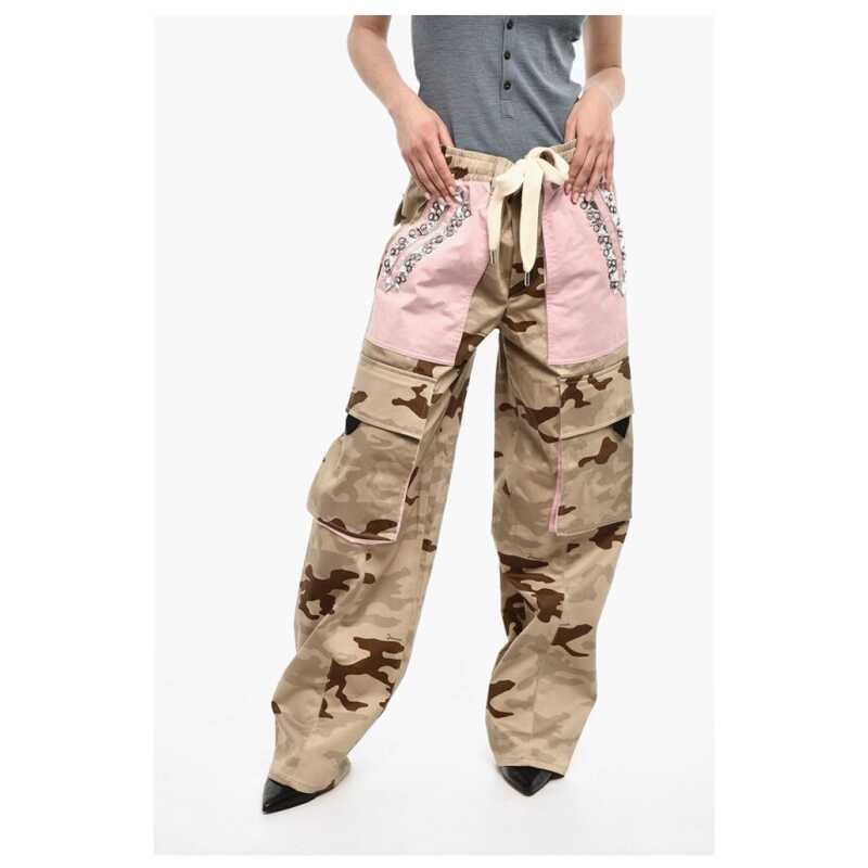 Dsquared² Camo Cargo Pants With Rhinestones Detail, theFeinheit
