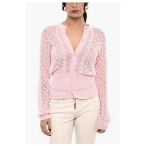 Dsquared² Perforated Cardigan with Logoed Buttons