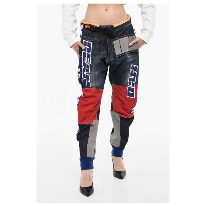 Dsquared² Baggy Fit Paches Pants with Embossed Details, theFeinheit
