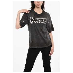 Dsquared² Printed MELT Logo T-shirt With Vintage Effect
