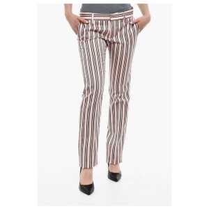 Dsquared² Striped Pants With Jewel Patch