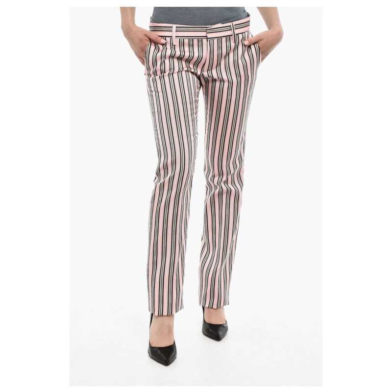 Dsquared² Striped Pants With Jewel Patch, theFeinheit