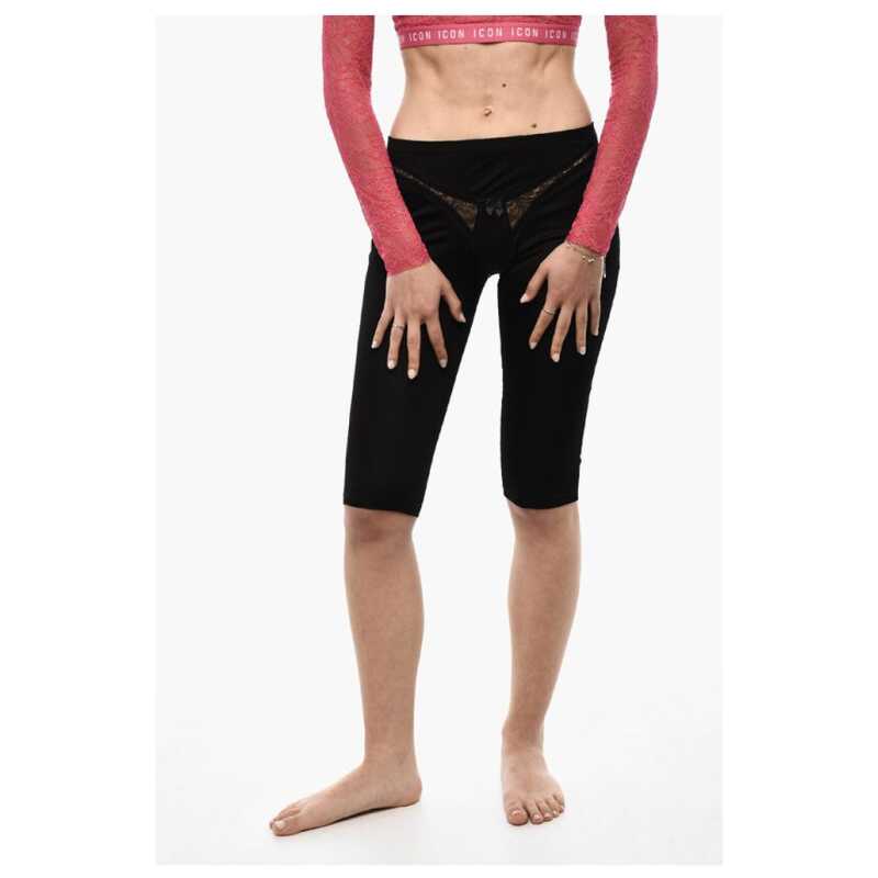 Dsquared² Satin Shorts with Lingerie Detail, theFeinheit