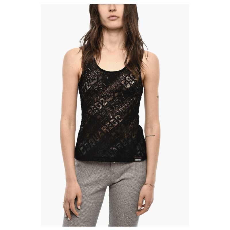 Dsquared² All-Over Monogram Sheer Underwear Tank Top, theFeinheit