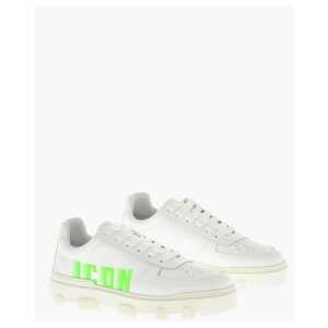 Dsquared² Leather Low-Top BASKET Sneakers With Logo Print