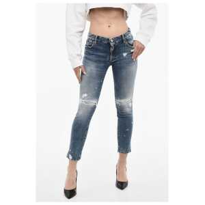 Dsquared² Mid Wasit Splatter Effect Distressed Jeans