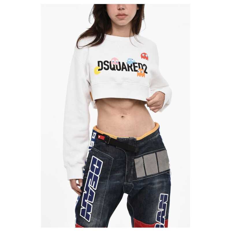 Dsquared² Pac-Man Cropped Crew-neck Sweatshirt, theFeinheit