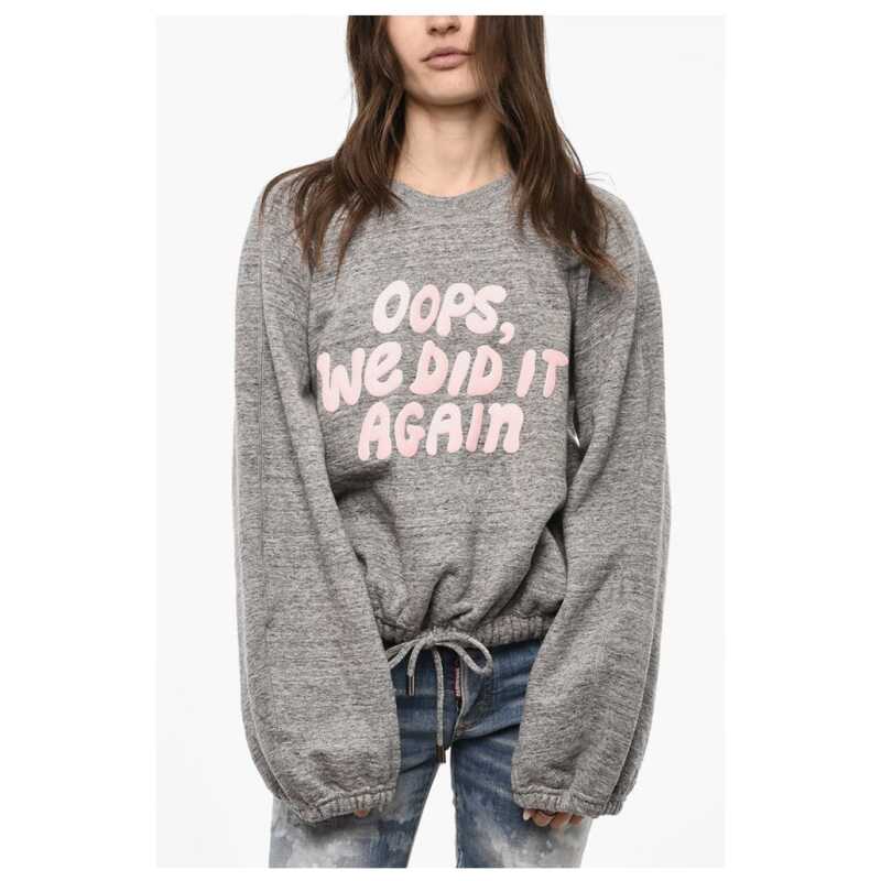 Dsquared² Fleeced-Cotton Crew-neck Sweatshirt with Embossed Detail, theFeinheit