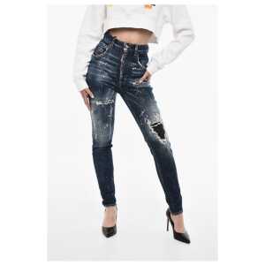 Dsquared² High Waist Vintage Effect Jeans
