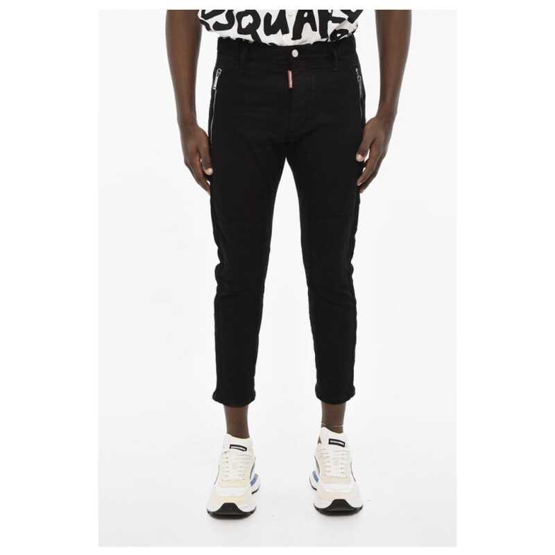 Dsquared² BLACK BULL Dark Wash Jeans with Zip, theFeinheit