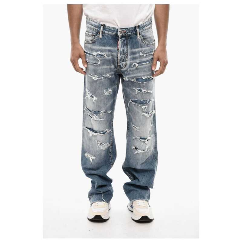 Dsquared² Baggy Fit Regular Waist Distressed Jeans, theFeinheit