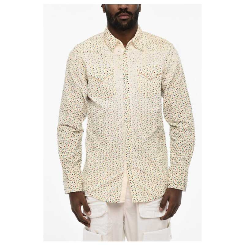 Dsquared² Floral-Motif Courduroy Shirt, theFeinheit