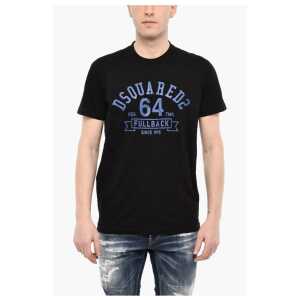 Dsquared² Cotton Crew-neck T-shirt with Contrasting Print