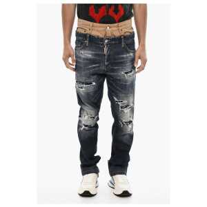 Dsquared² Double Fabric Distressed Jeans