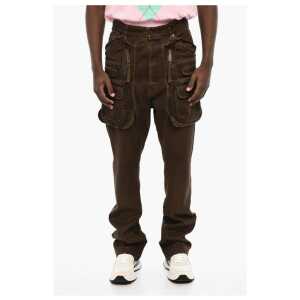 Dsquared² Coated Cotton Cargo Pants