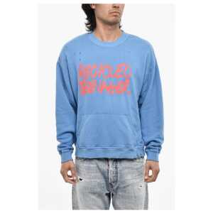 Dsquared² Vintage Effect Crew-neck Sweatshirt with Patch Pocket