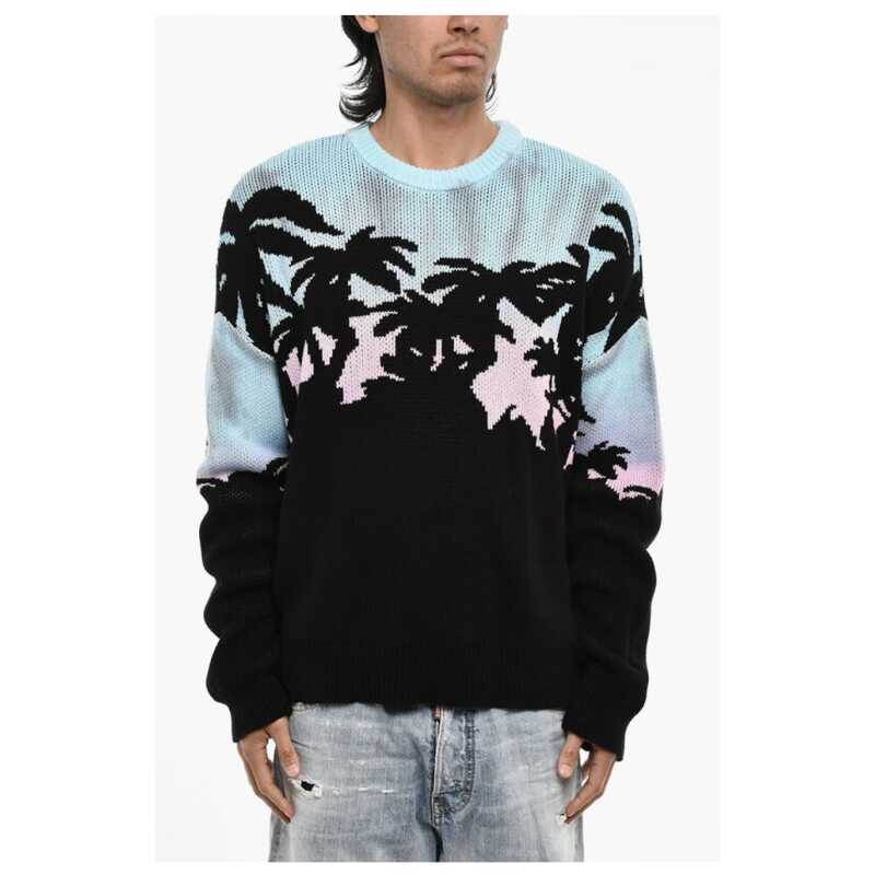 Dsquared² Tricolor Cotton Crew-neck Sweater, theFeinheit