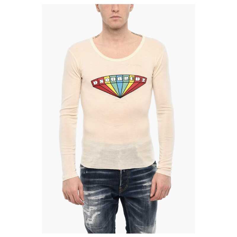 Dsquared² Slim Fit Crew-neck T-shirt with Frontal Print, theFeinheit