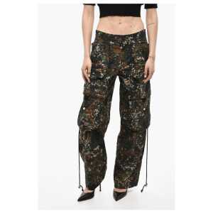 Dsquared² High-waisted Cargo Pants With Camouflage Motif
