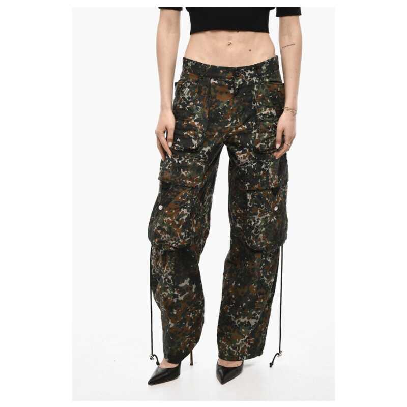 Dsquared² High-waisted Cargo Pants With Camouflage Motif, theFeinheit