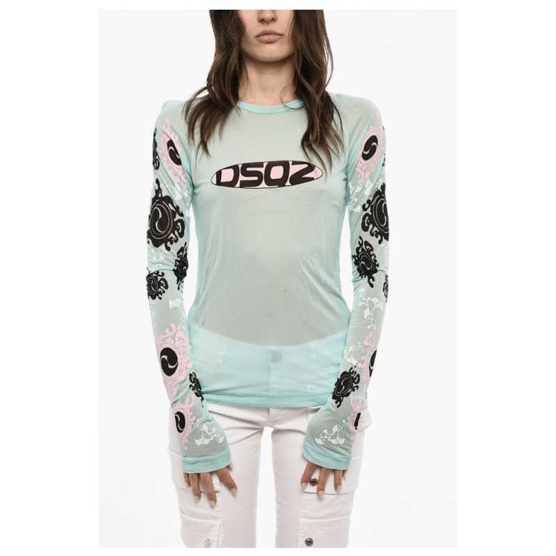 Dsquared² Mesh Printed Long Sleeved Top, theFeinheit