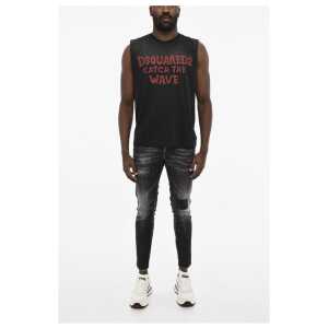 Dsquared² Crew-neck T-shirt with Gothic Print