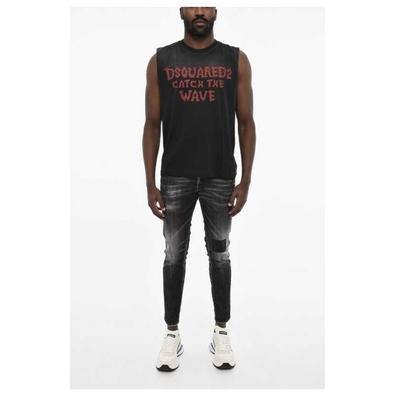 Dsquared² Crew-neck T-shirt with Gothic Print, theFeinheit