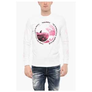 Dsquared² Long Sleeve Cotton Crew-neck T-shirt
