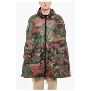 Dsquared² Zipped Closue Camouflage Motif Cape