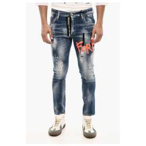Dsquared² Slim Fit ICON FOREVER Jeans Splatter Effect 15 cm